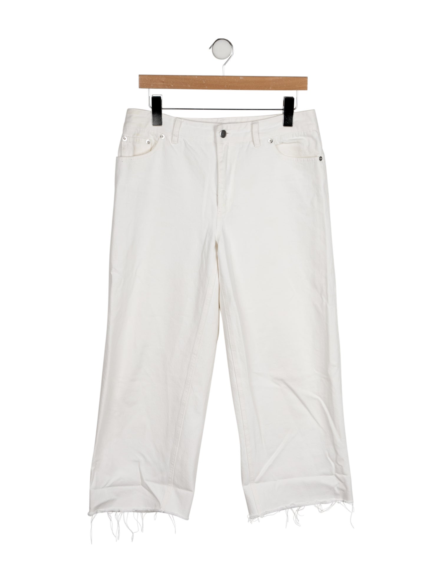 Tibi Mid-Rise Wide Leg Jeans