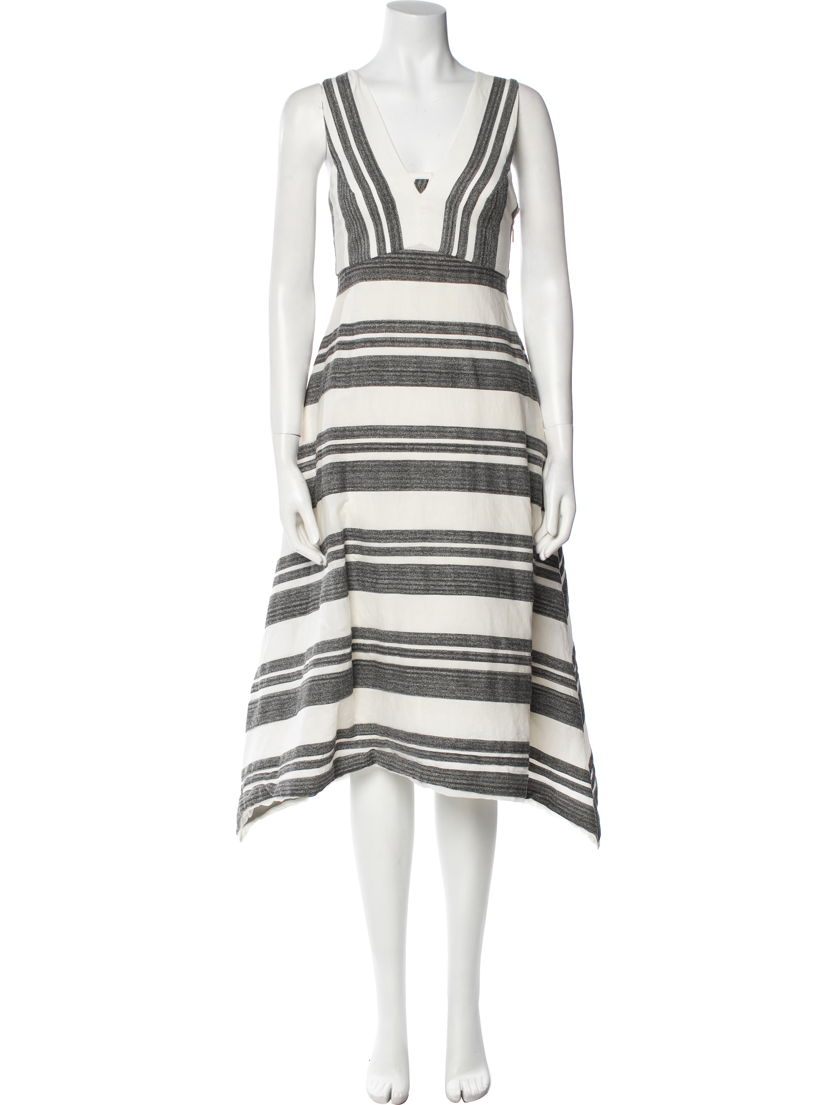 Tibi Striped Long Dress