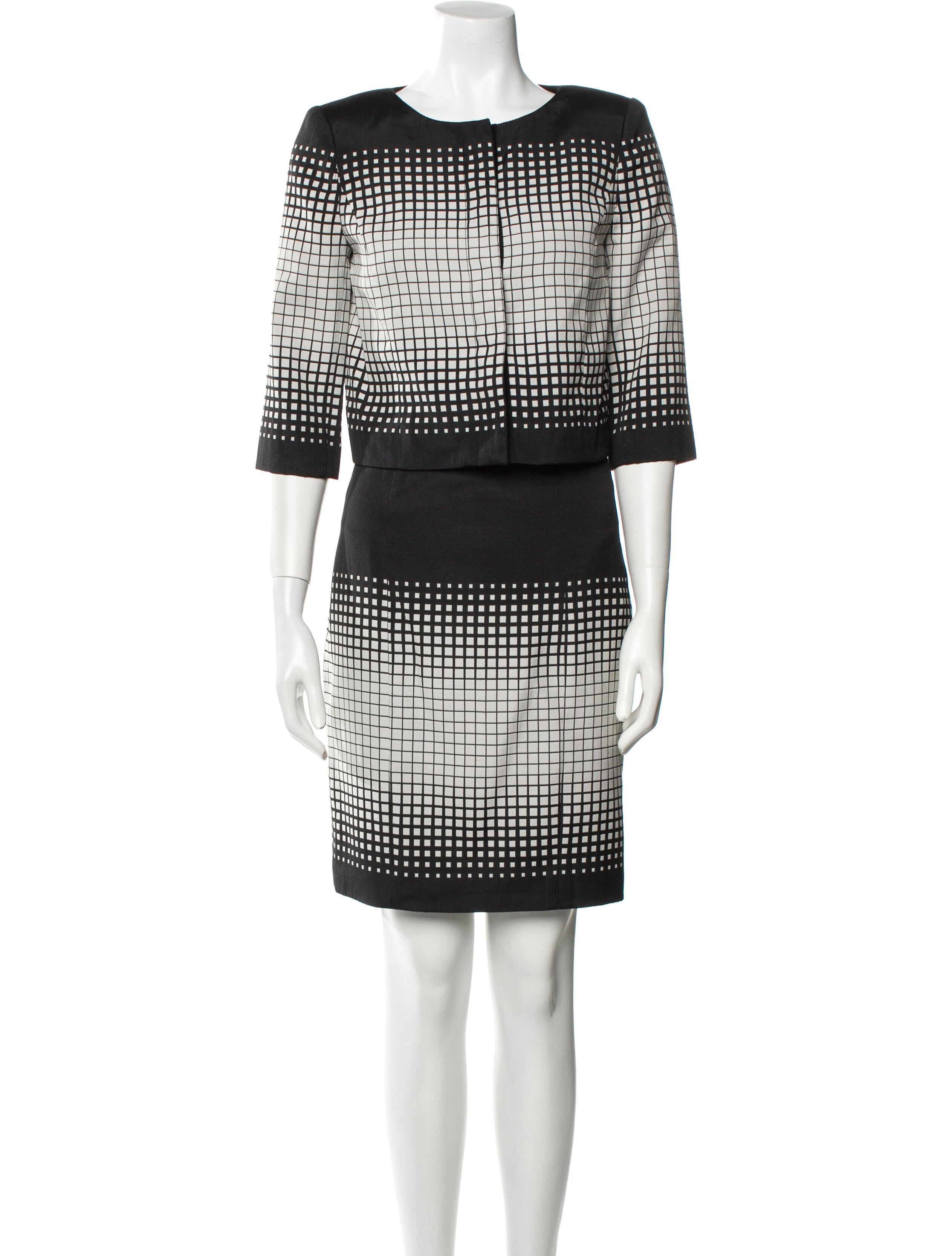 Tibi Plaid Print Skirt Set