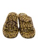 Tibi Ponyhair Animal Print Slides