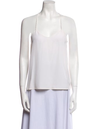 Tibi Silk V-Neck Top