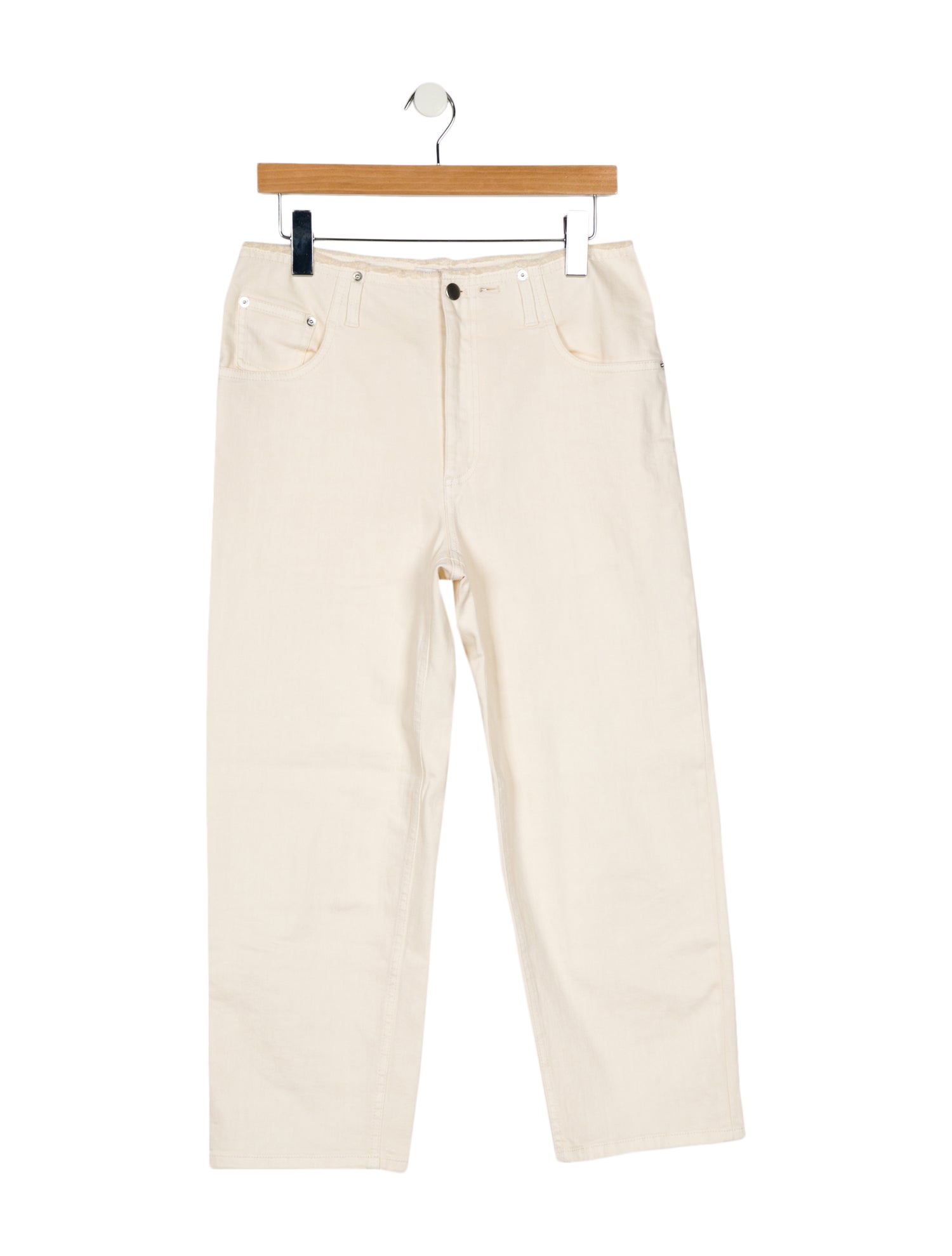 Tibi High-Rise Straight Leg Jeans