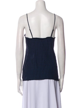 Tibi Square Neckline Sleeveless Top