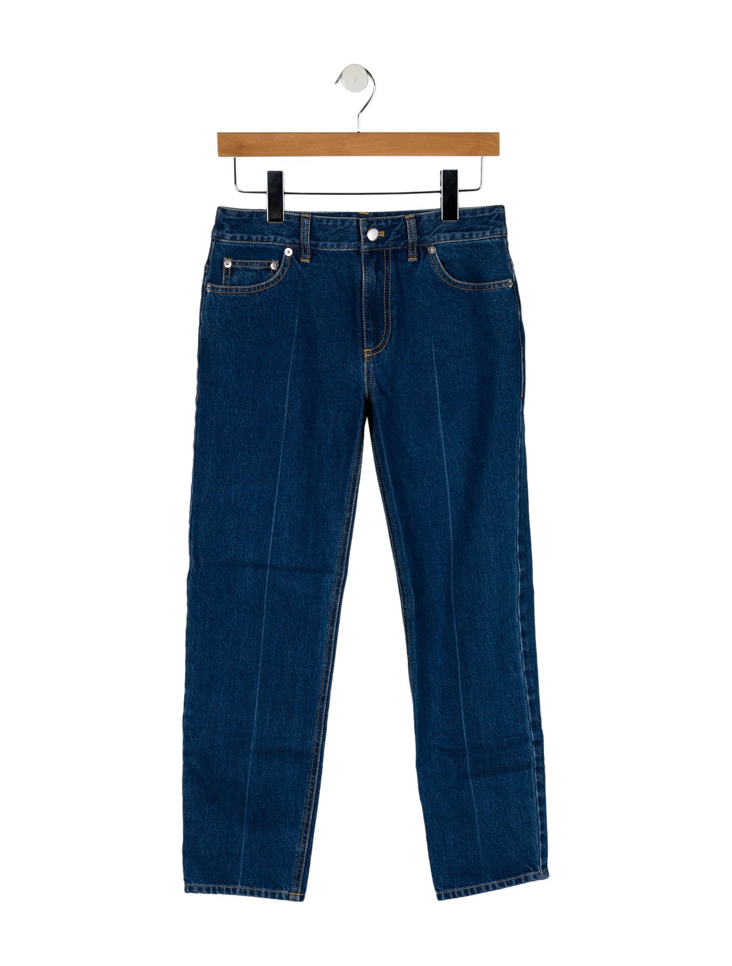 Tibi Mid-Rise Straight Leg Jeans