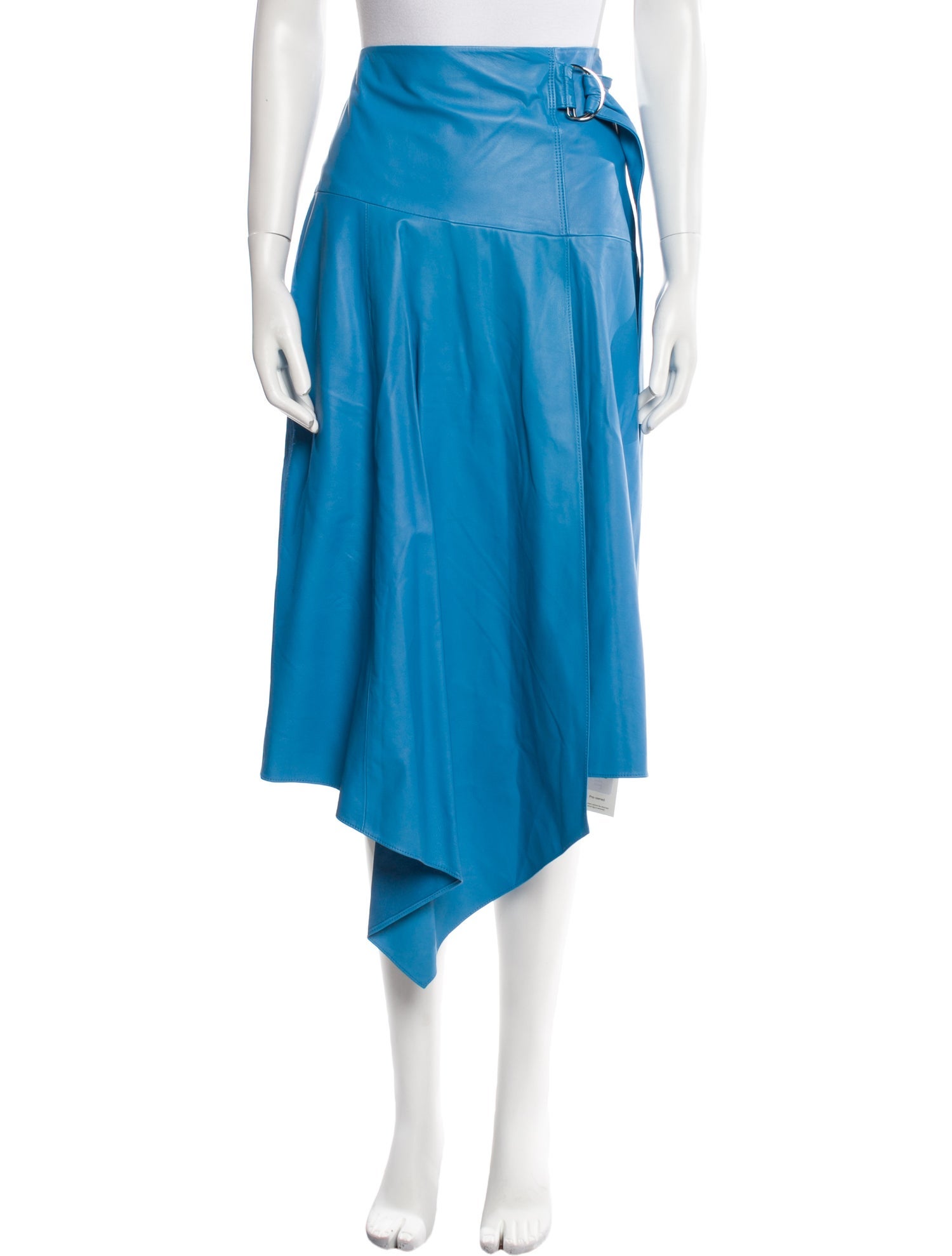 Tibi Leather Midi Length Skirt