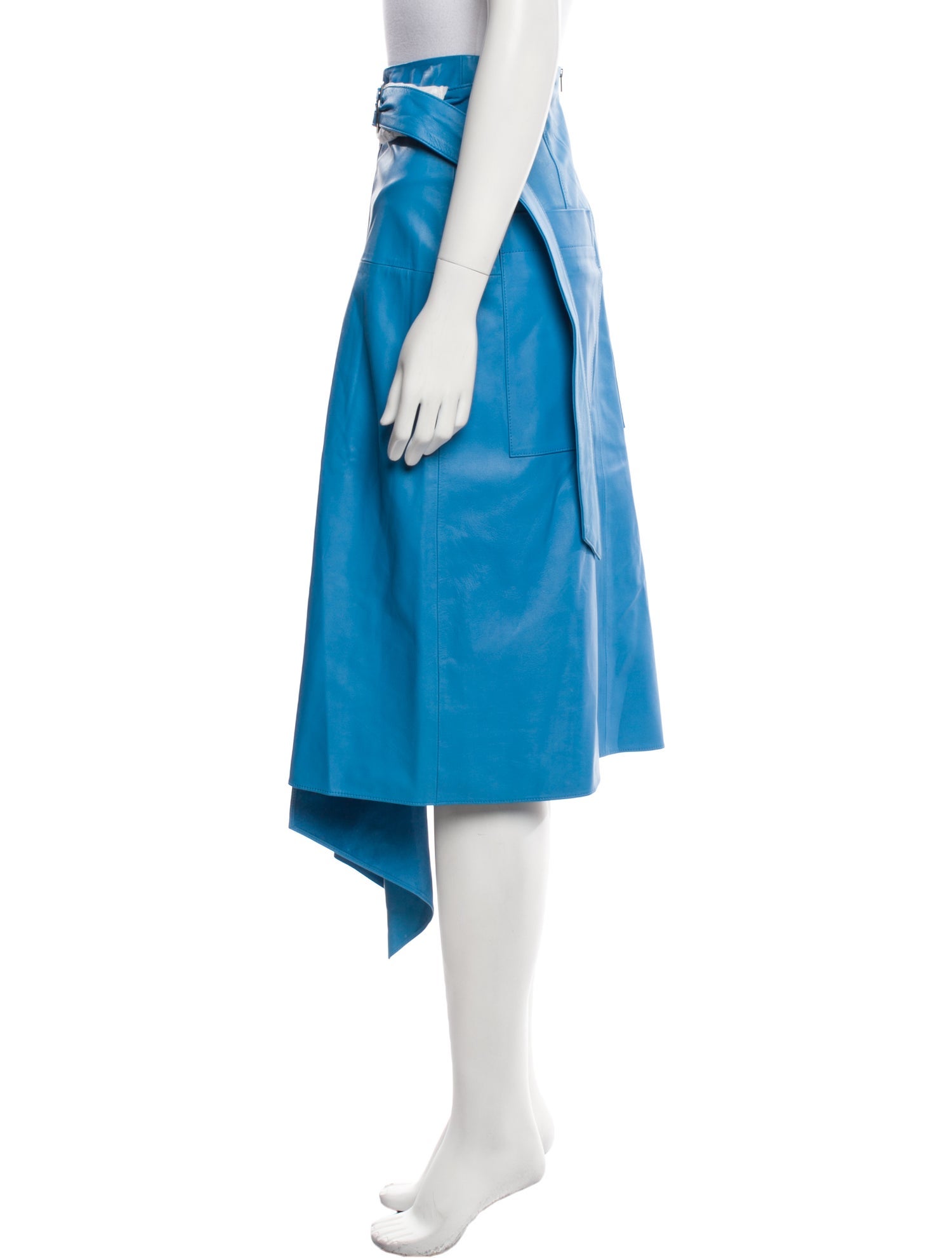 Tibi Leather Midi Length Skirt