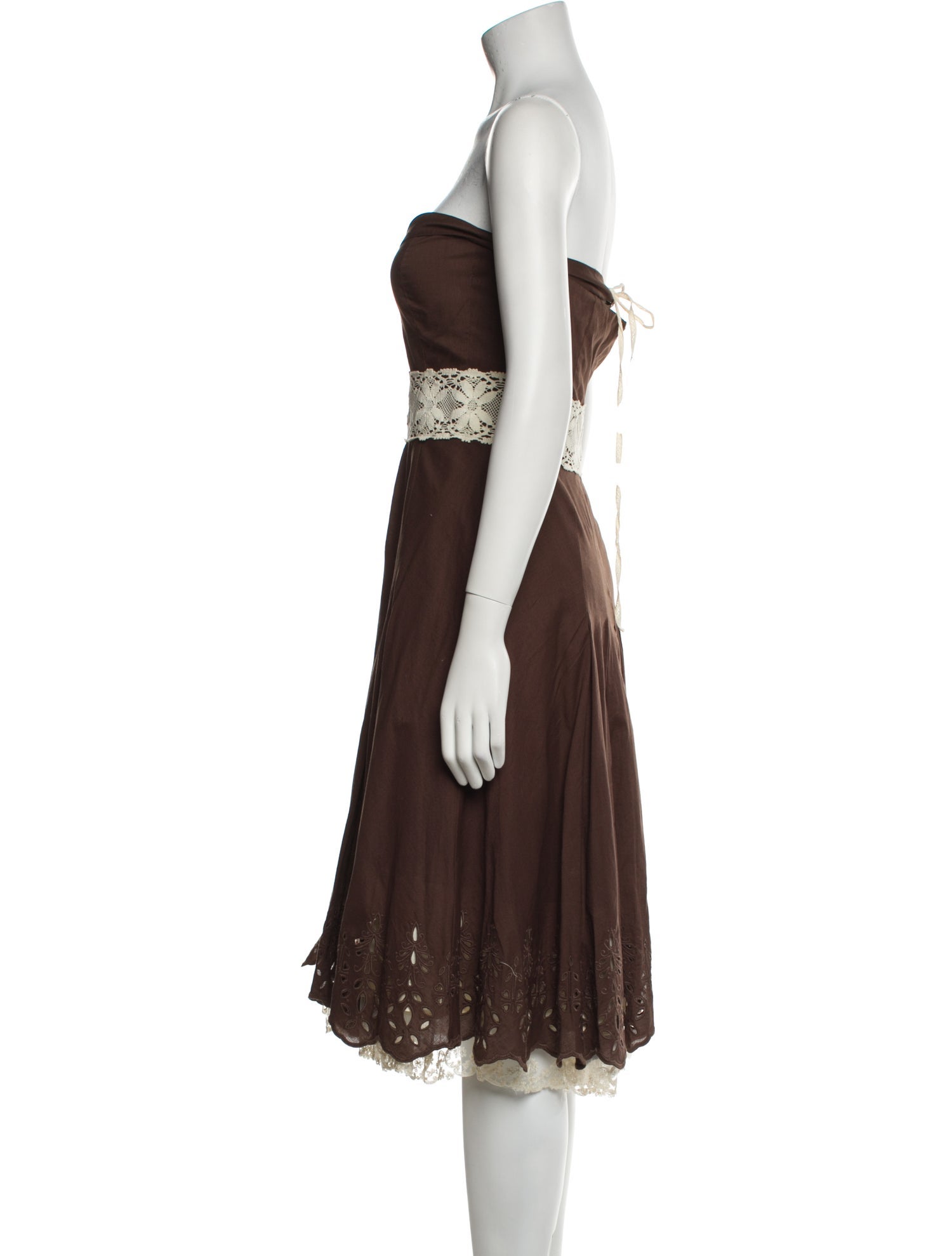 Tibi Strapless Midi Length Dress