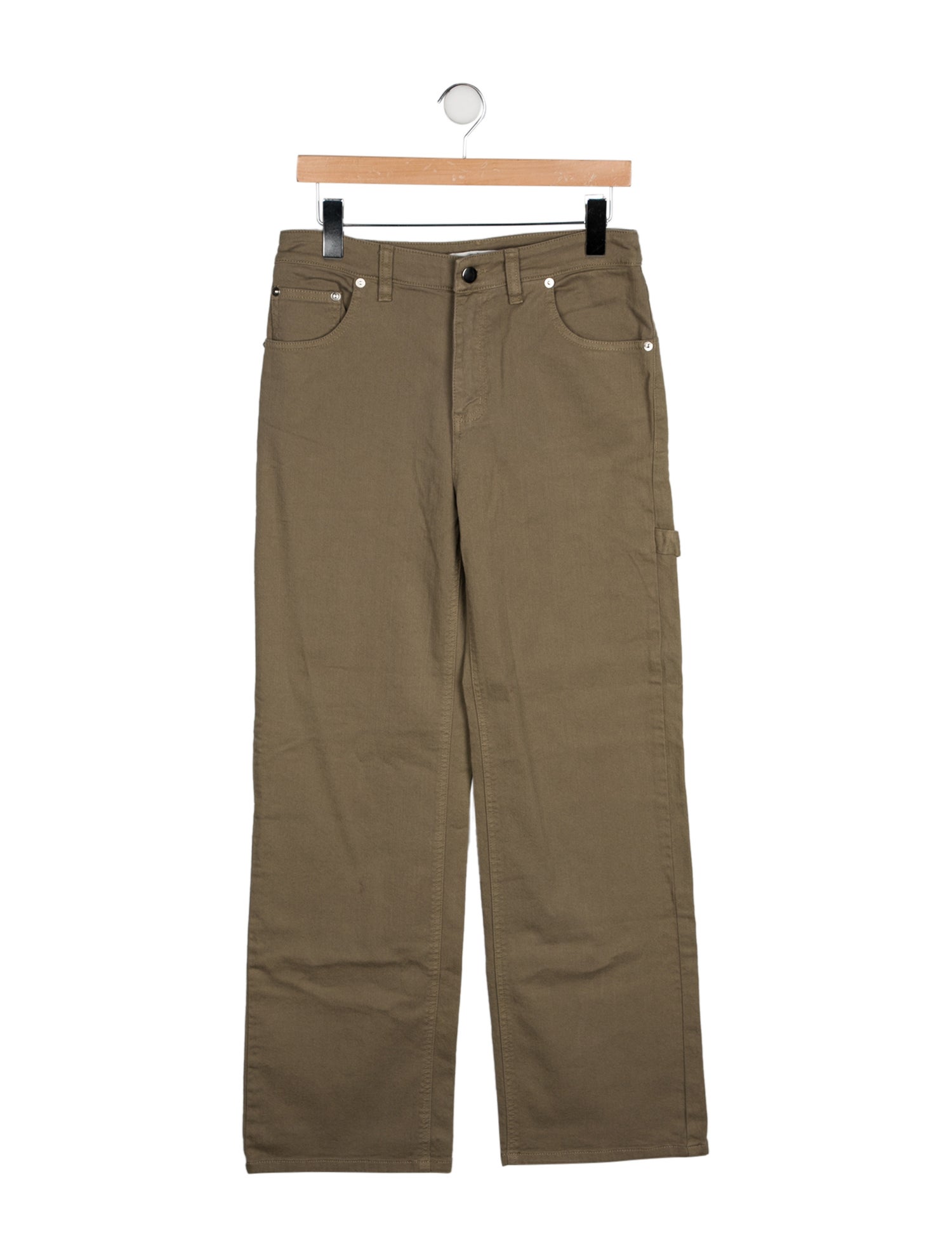 Tibi Mid-Rise Wide Leg Jeans