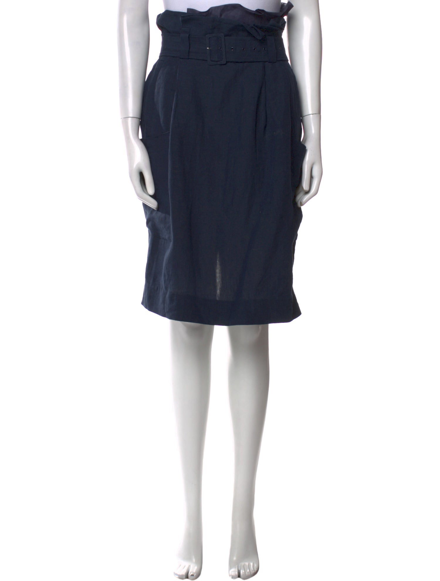 Tibi Linen Knee-Length Skirt