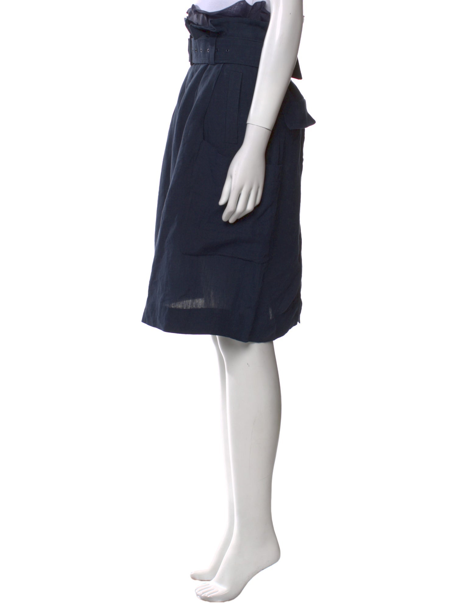 Tibi Linen Knee-Length Skirt