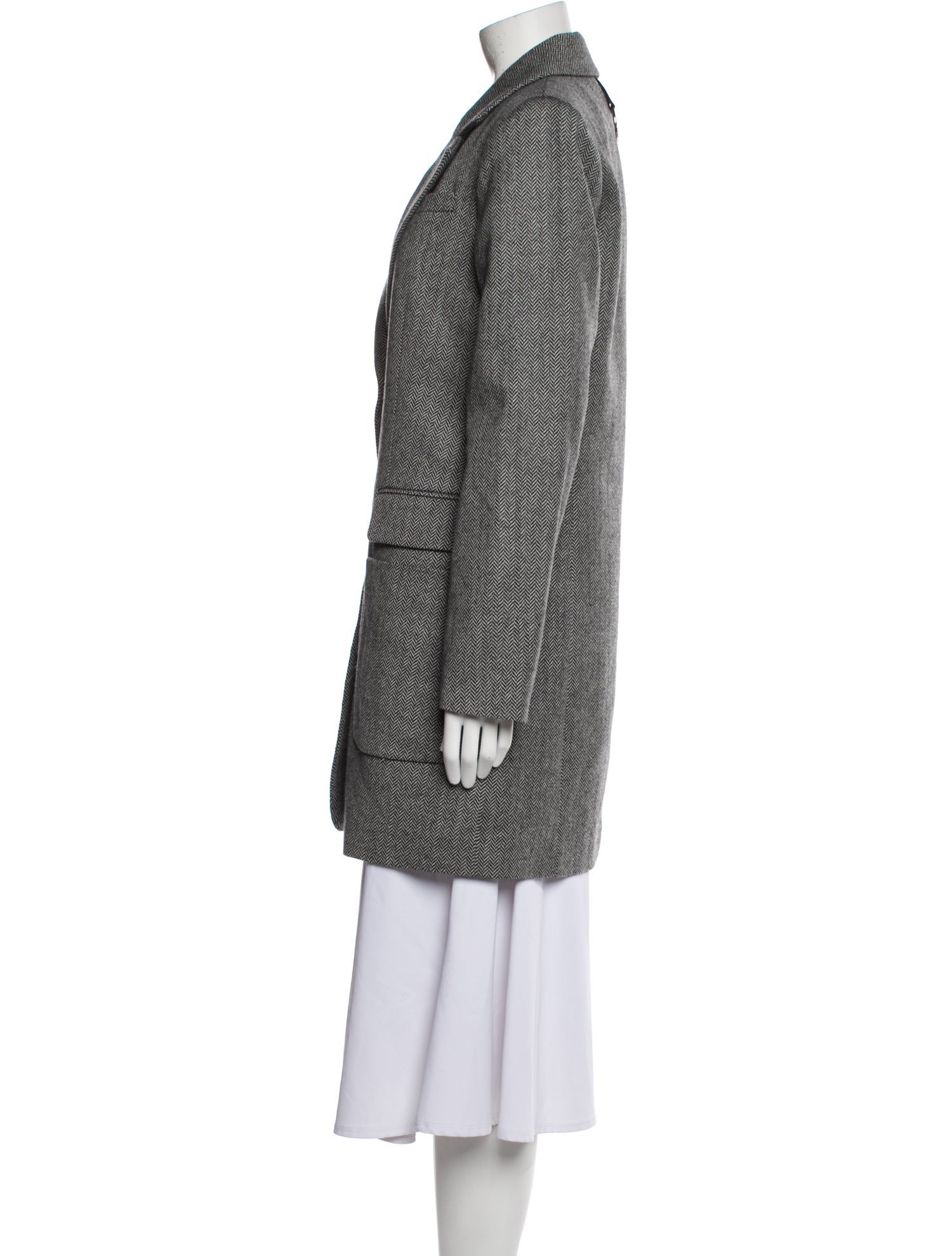 Tibi Virgin Wool Printed Coat