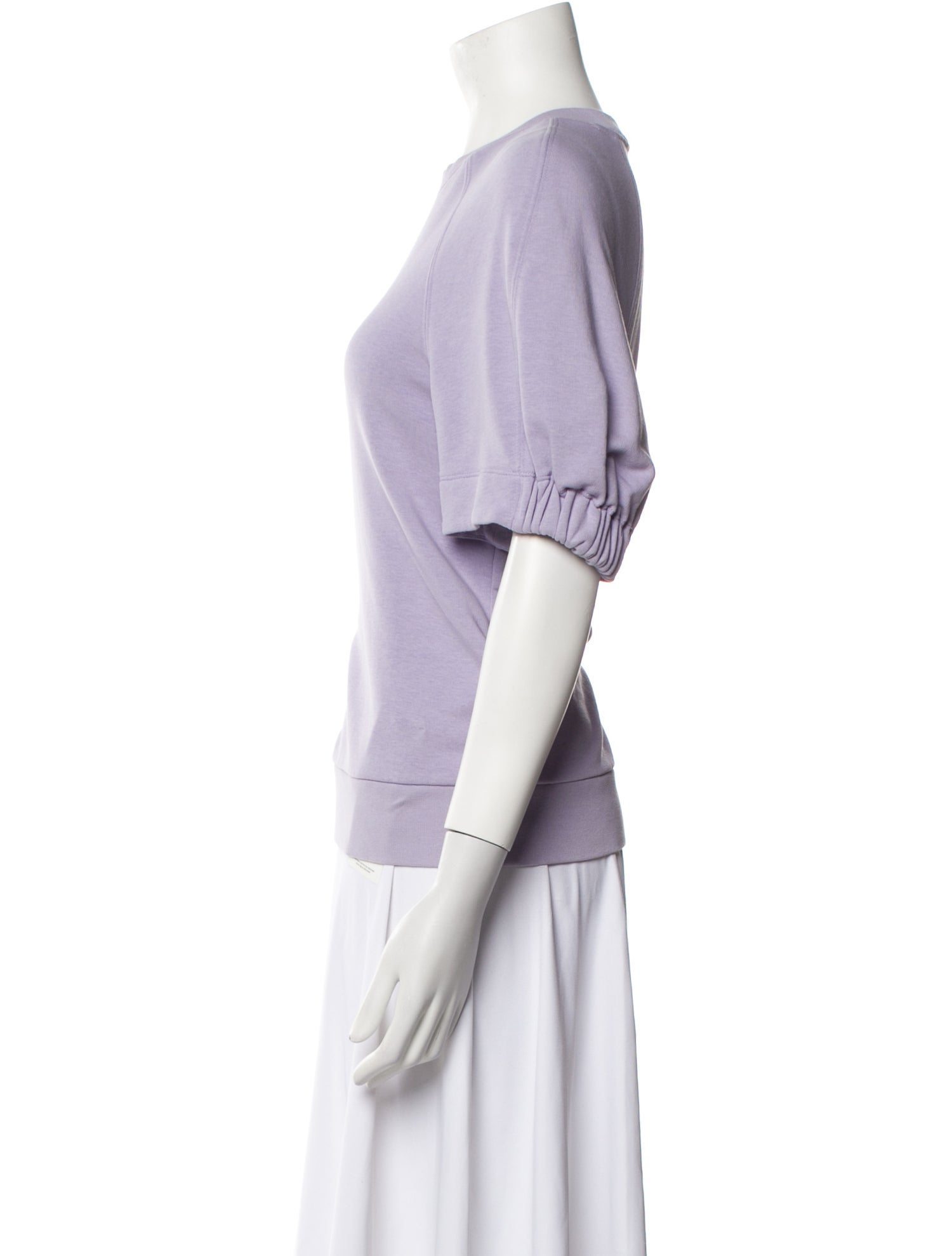 Tibi Crew Neck Short Sleeve Sweatshirt