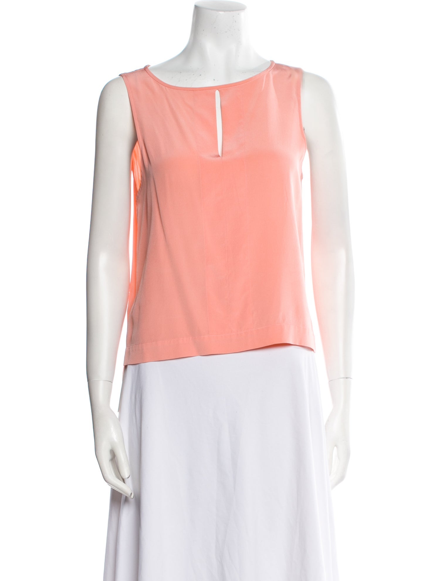 Tibi Silk Scoop Neck Blouse