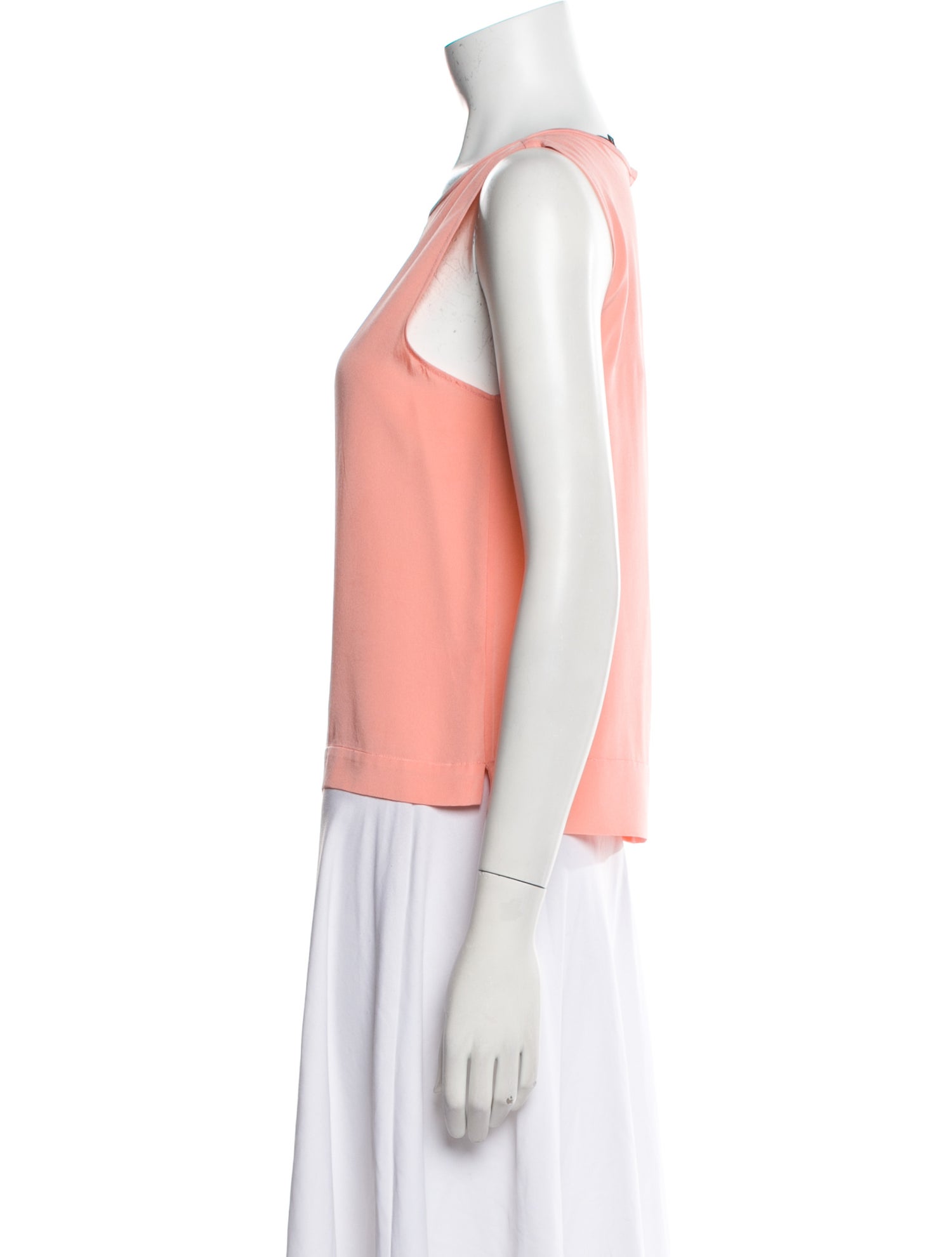 Tibi Silk Scoop Neck Blouse