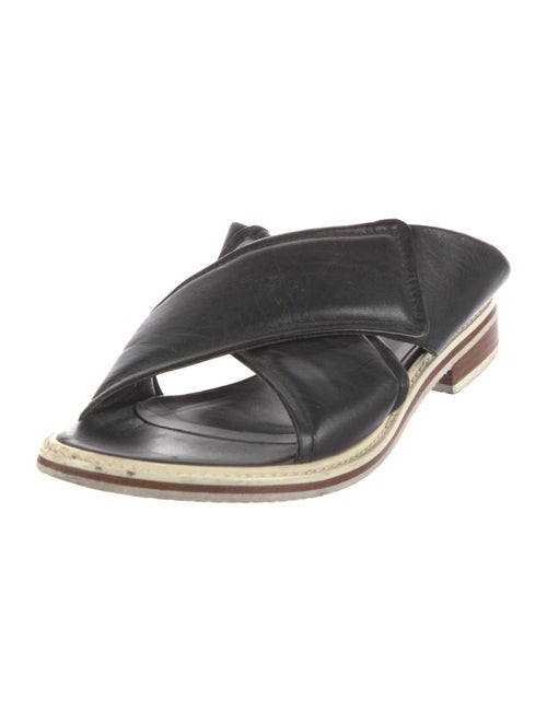 Tibi Leather Cutout Accent Slides