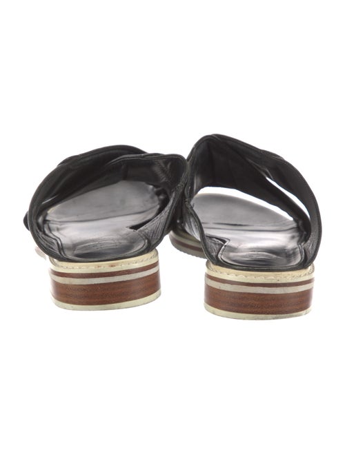 Tibi Leather Cutout Accent Slides