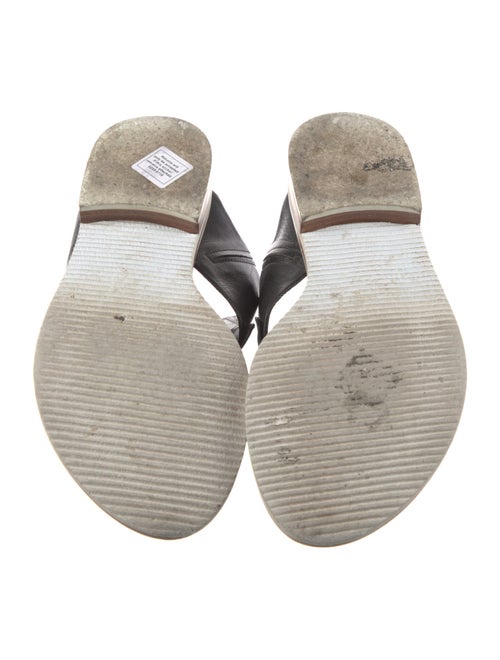 Tibi Leather Cutout Accent Slides