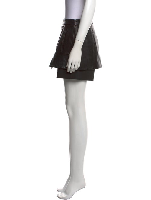 Tibi Leather Mini Shorts
