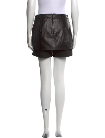 Tibi Leather Mini Shorts