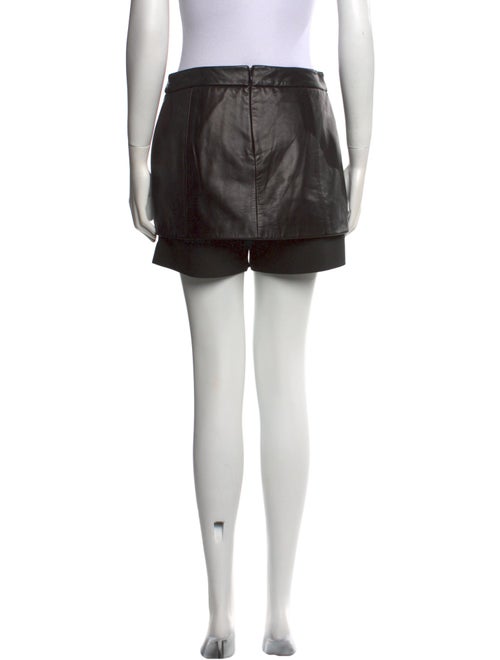 Tibi Leather Mini Shorts