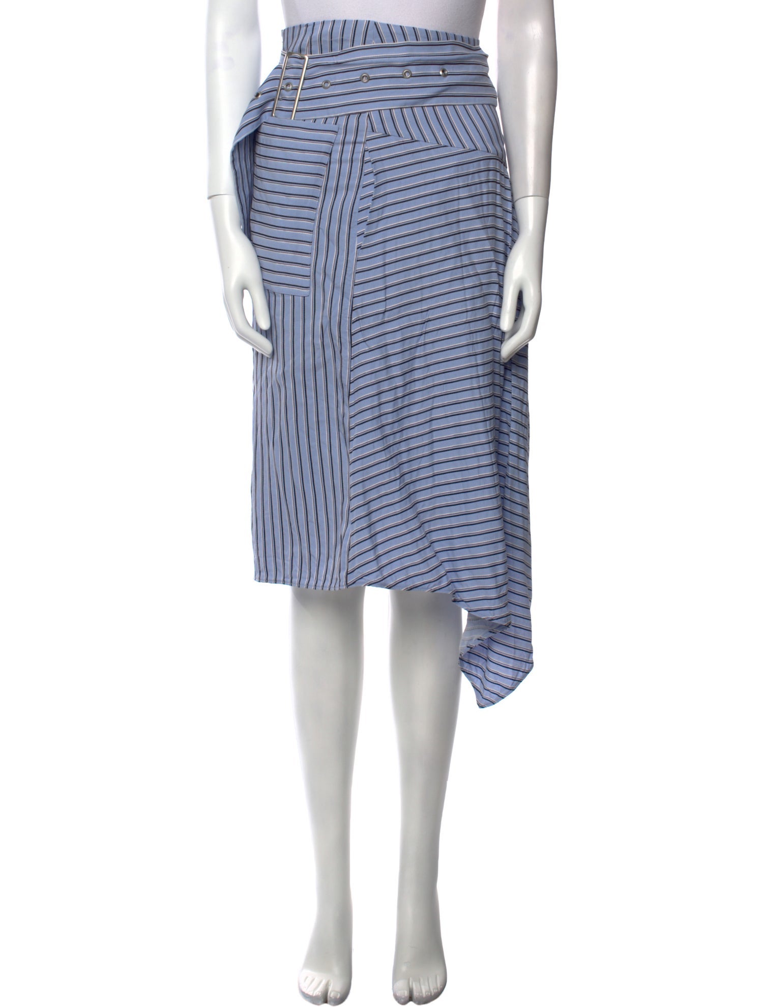 Tibi Striped Midi Length Skirt
