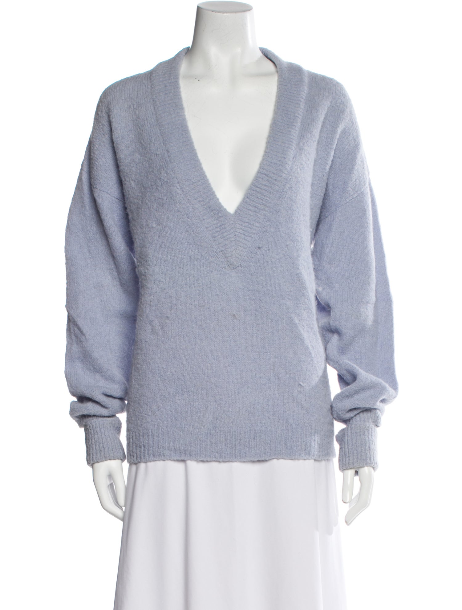 Tibi Alpaca V-Neck Sweater