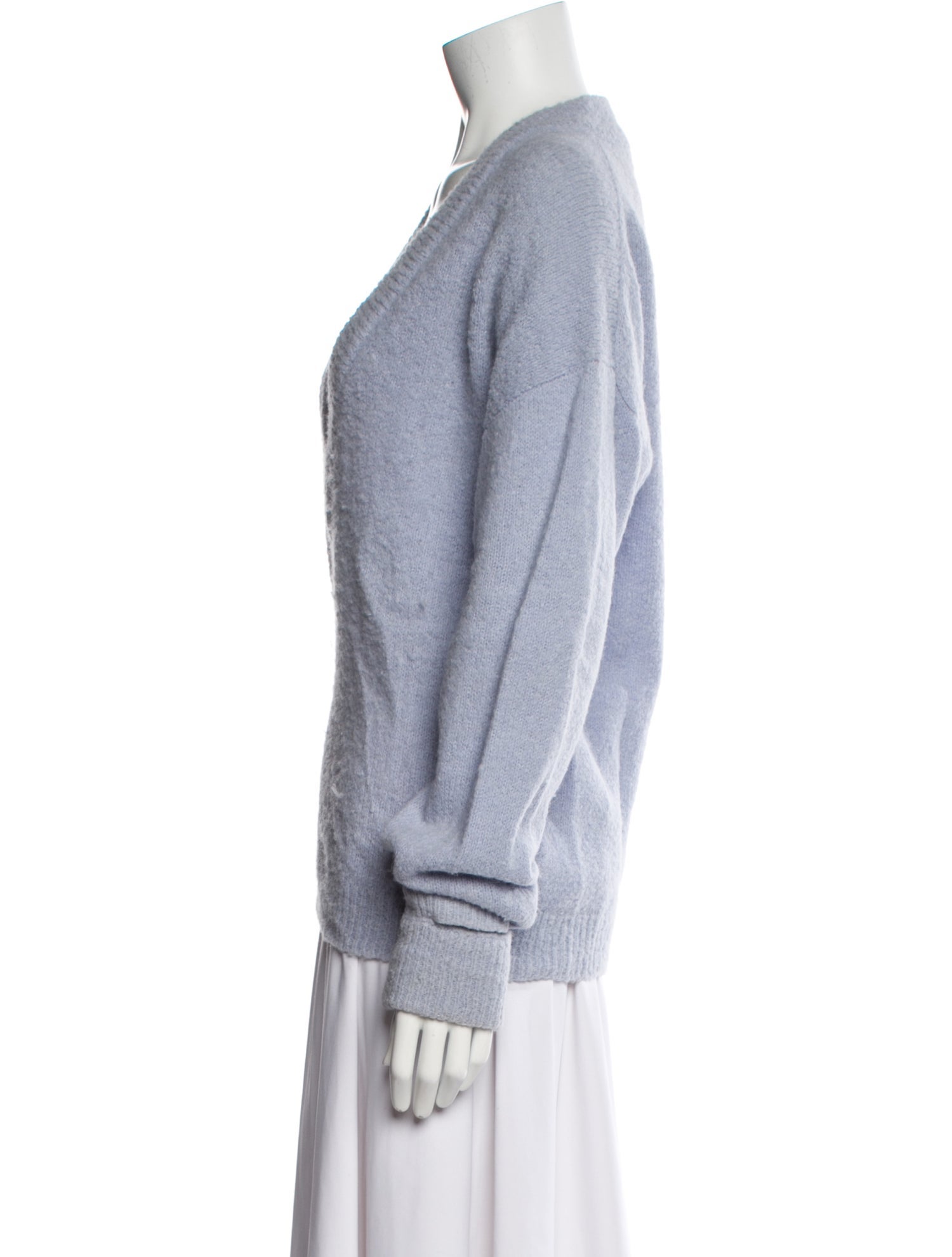 Tibi Alpaca V-Neck Sweater