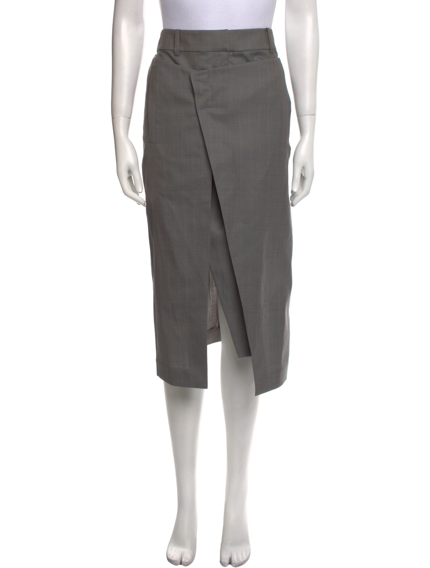 Tibi Wool Knee-Length Skirt