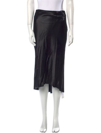 Tibi Raw-Edge Trim Knee-Length Skirt