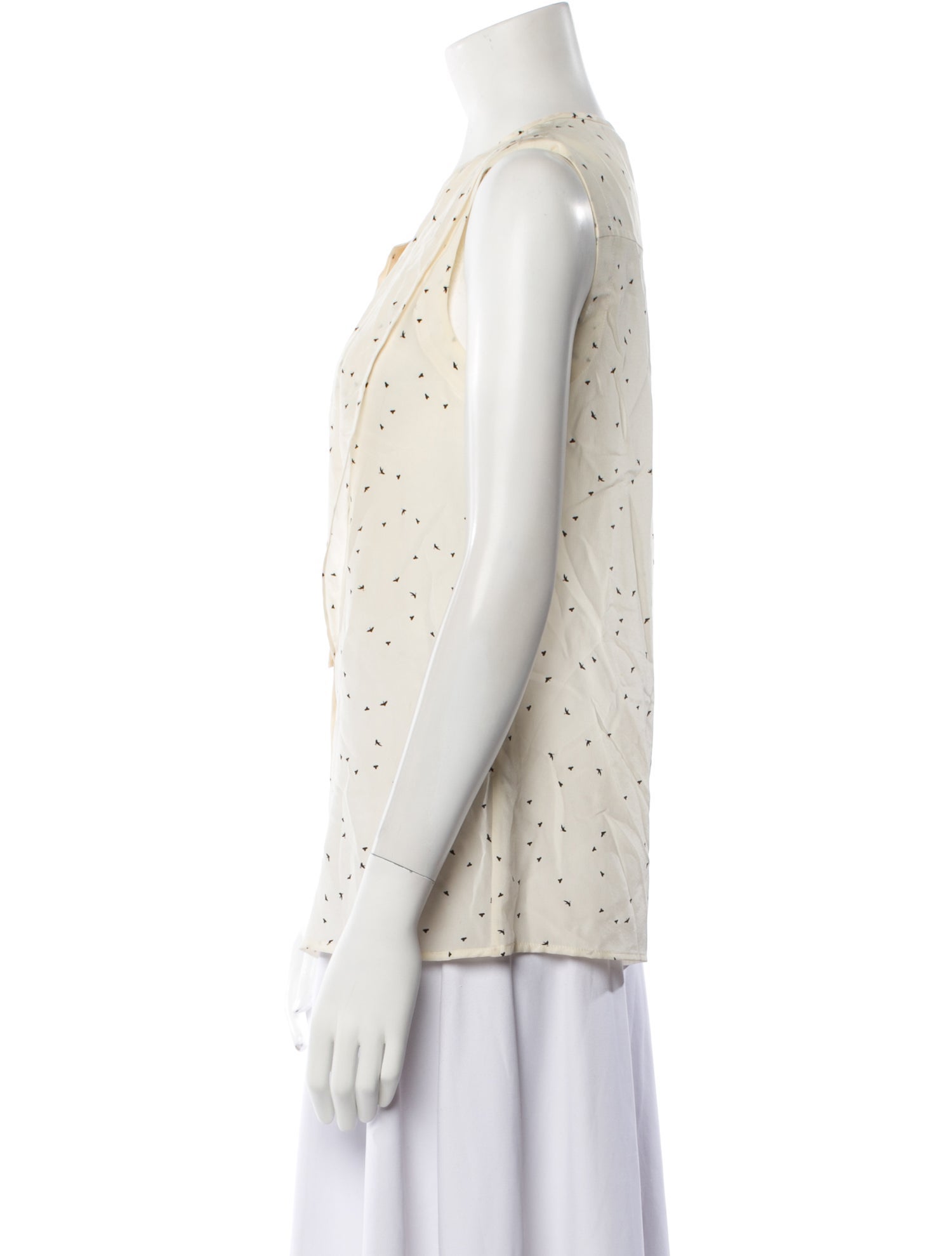 Tibi Silk Printed Button-Up Top