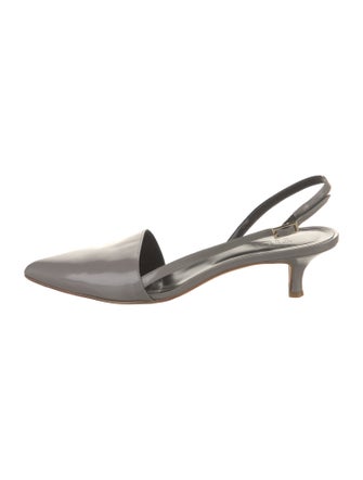 Tibi Patent Leather Slingback Pumps