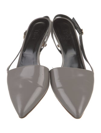 Tibi Patent Leather Slingback Pumps