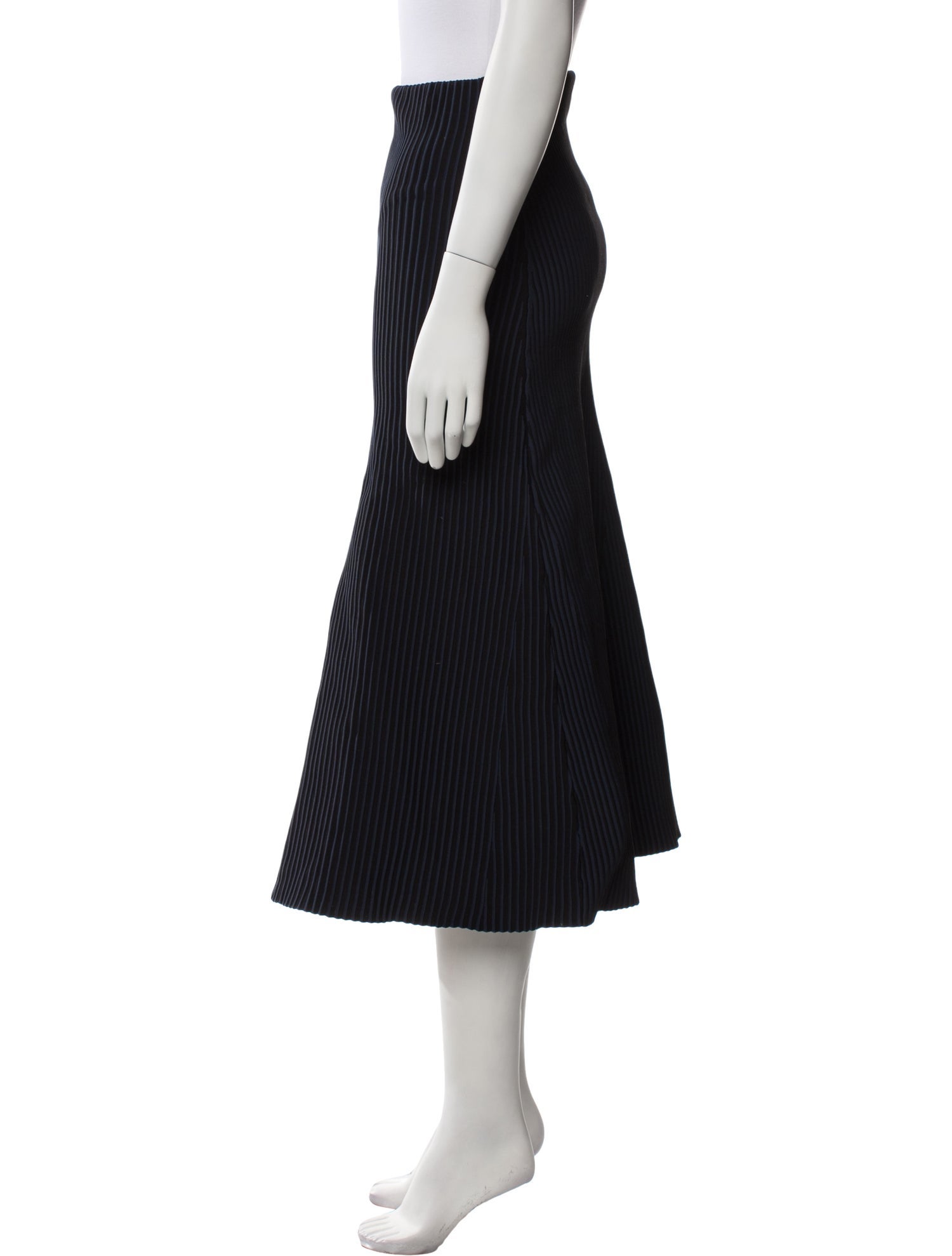 Tibi Striped Midi Length Skirt