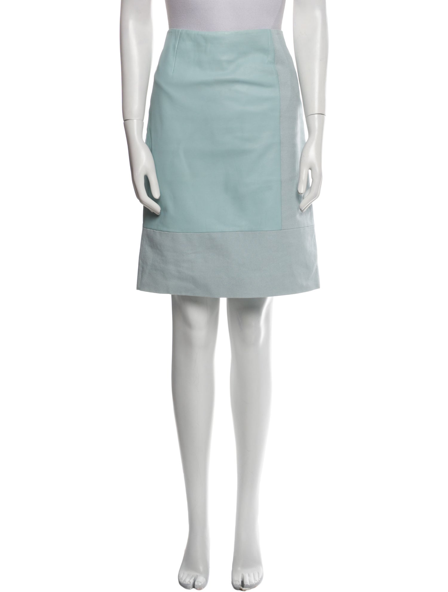 Tibi Leather Knee-Length Skirt