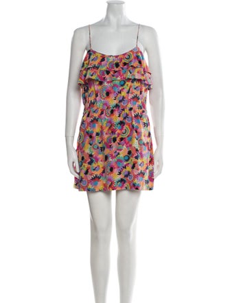 Tibi Silk Floral Print Romper