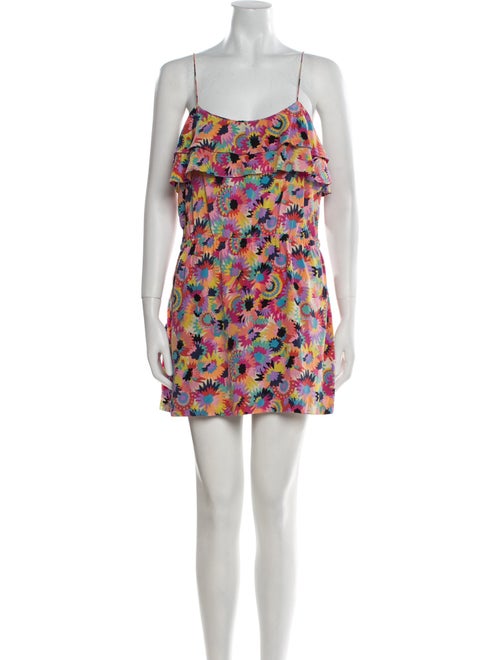 Tibi Silk Floral Print Romper