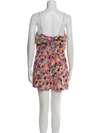 Tibi Silk Floral Print Romper