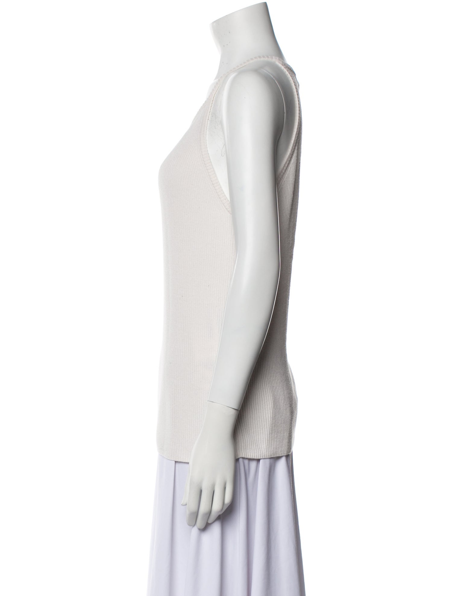 Tibi Scoop Neck Sleeveless Top