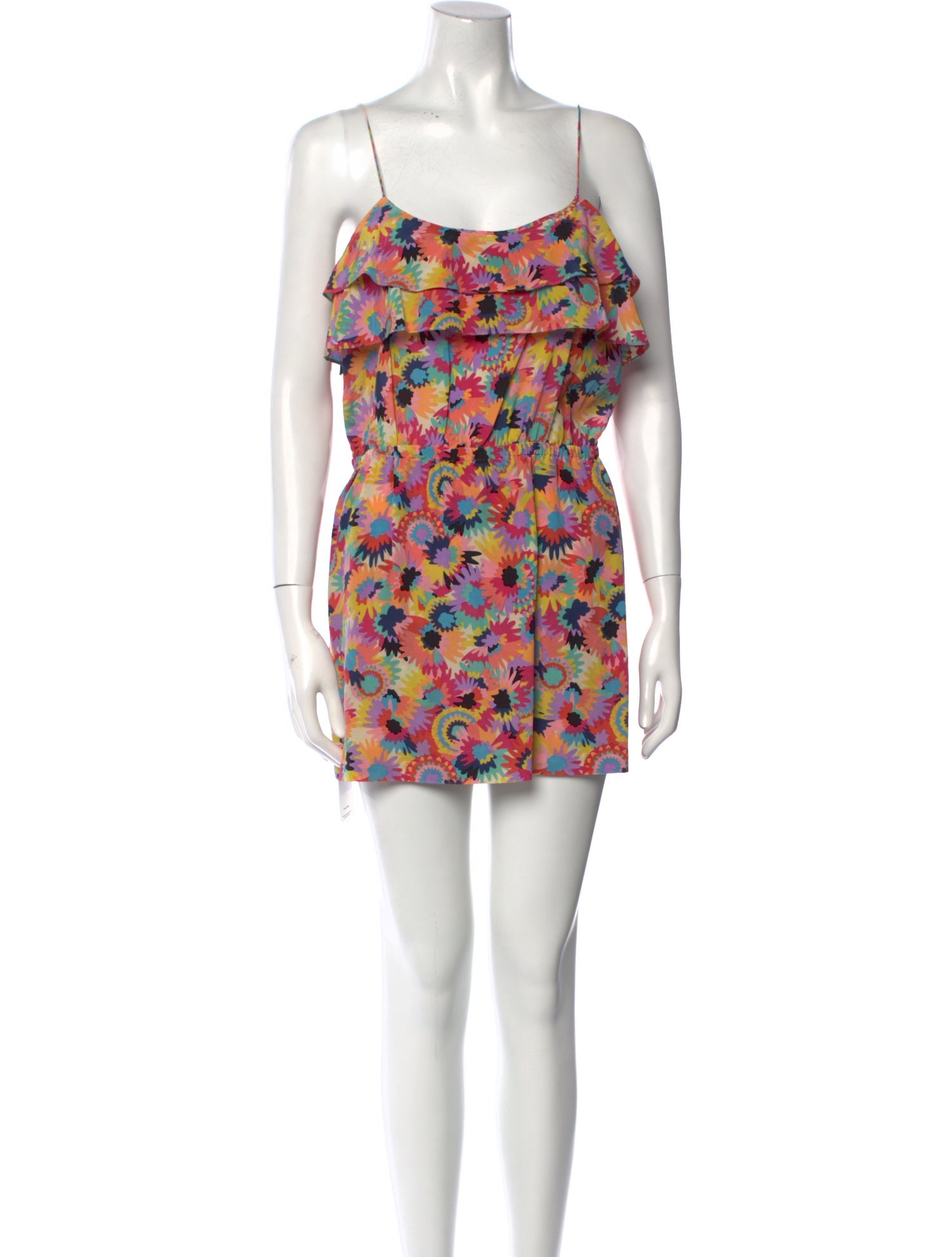 Tibi Silk Floral Print Romper