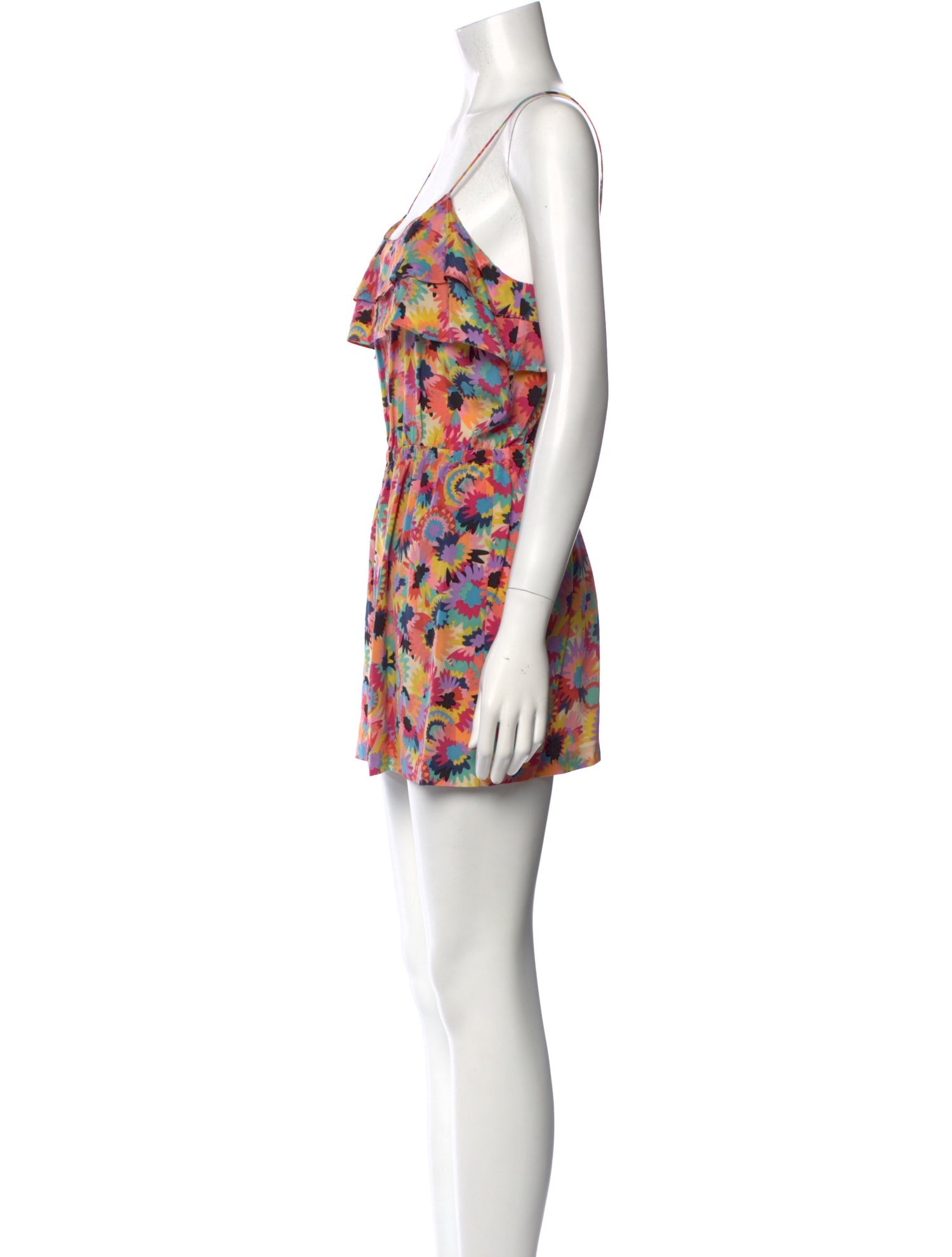 Tibi Silk Floral Print Romper