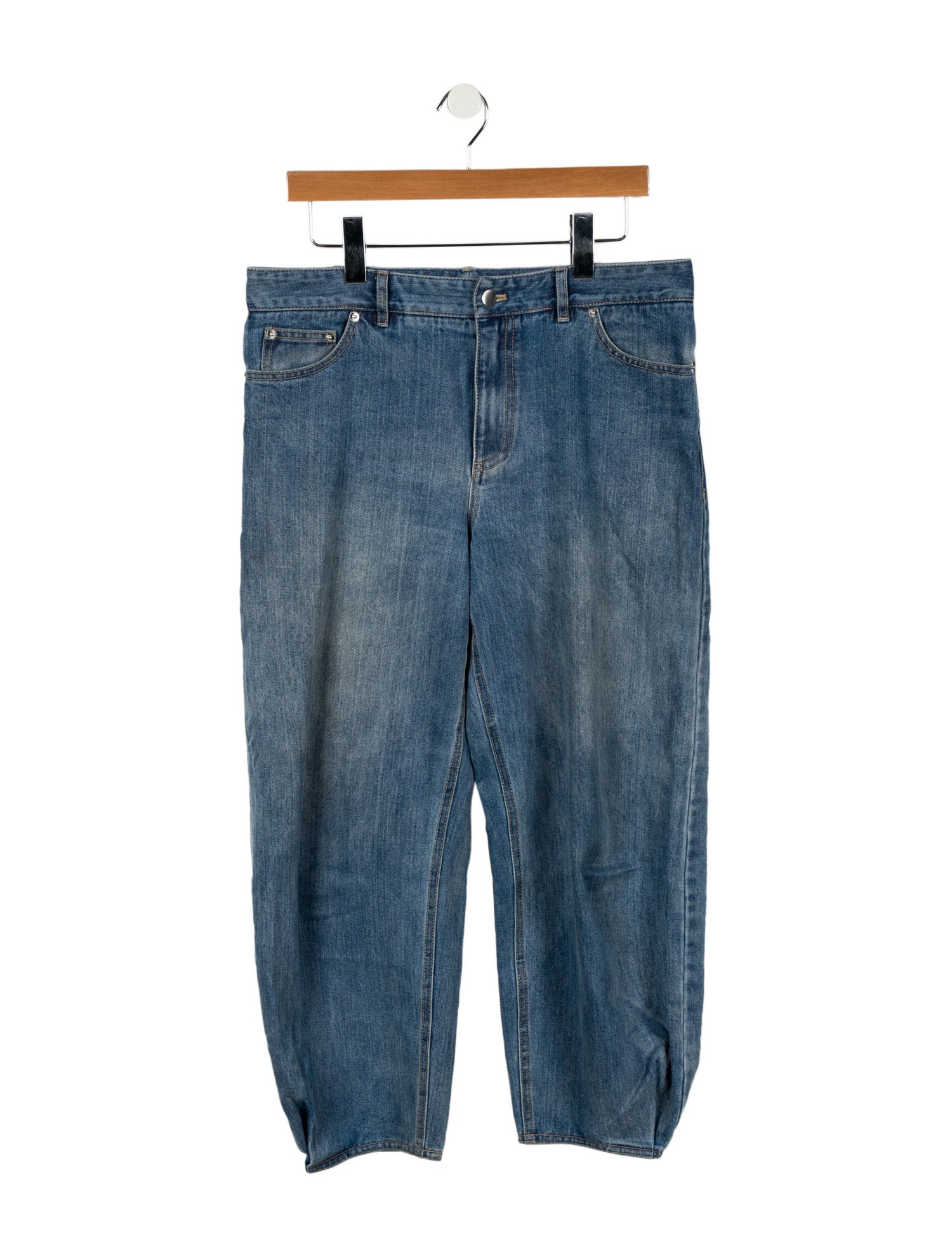 Tibi High-Rise Straight Leg Jeans