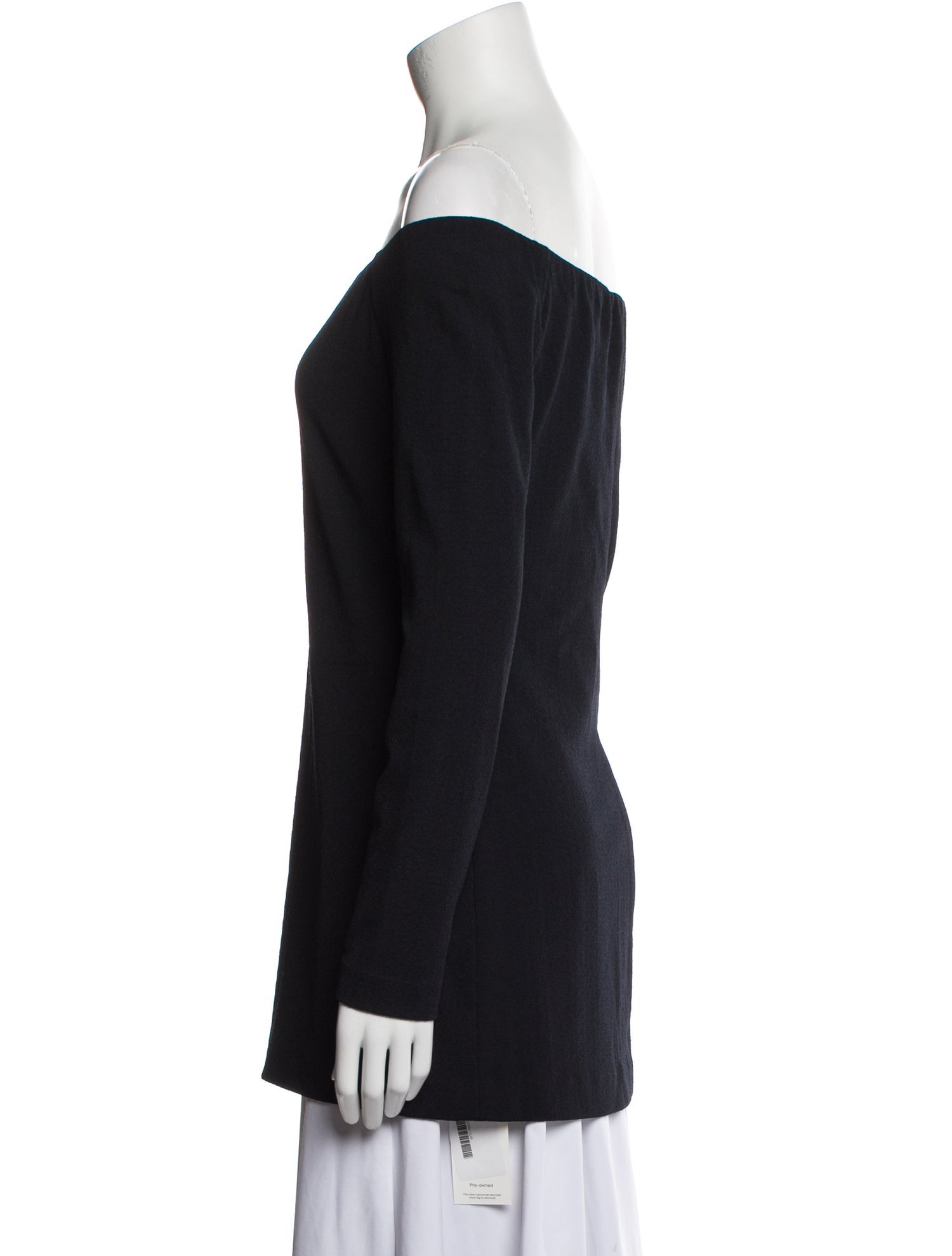 Tibi Off-The-Shoulder Long Sleeve Top