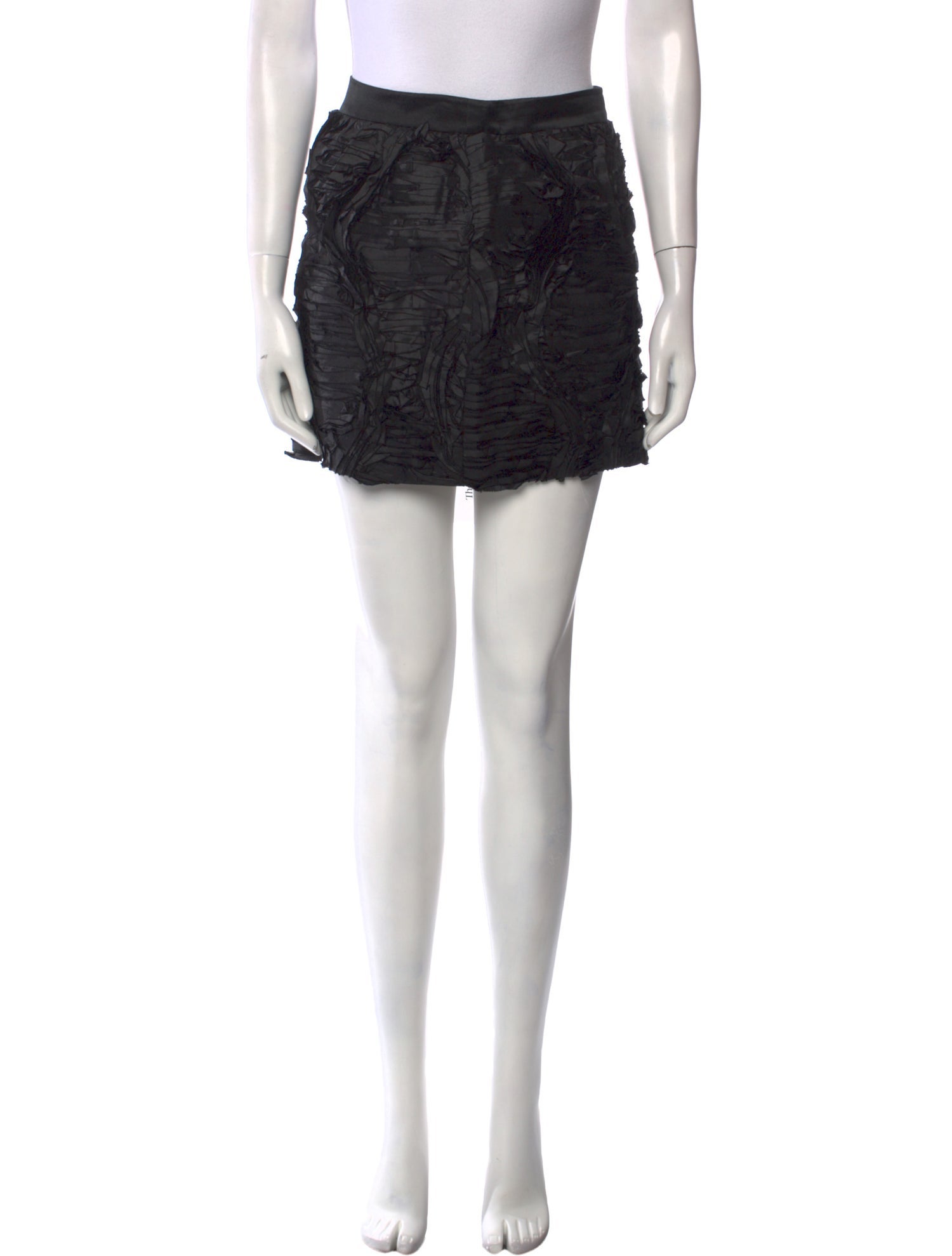 Tibi Raw-Edge Trim Mini Skirt