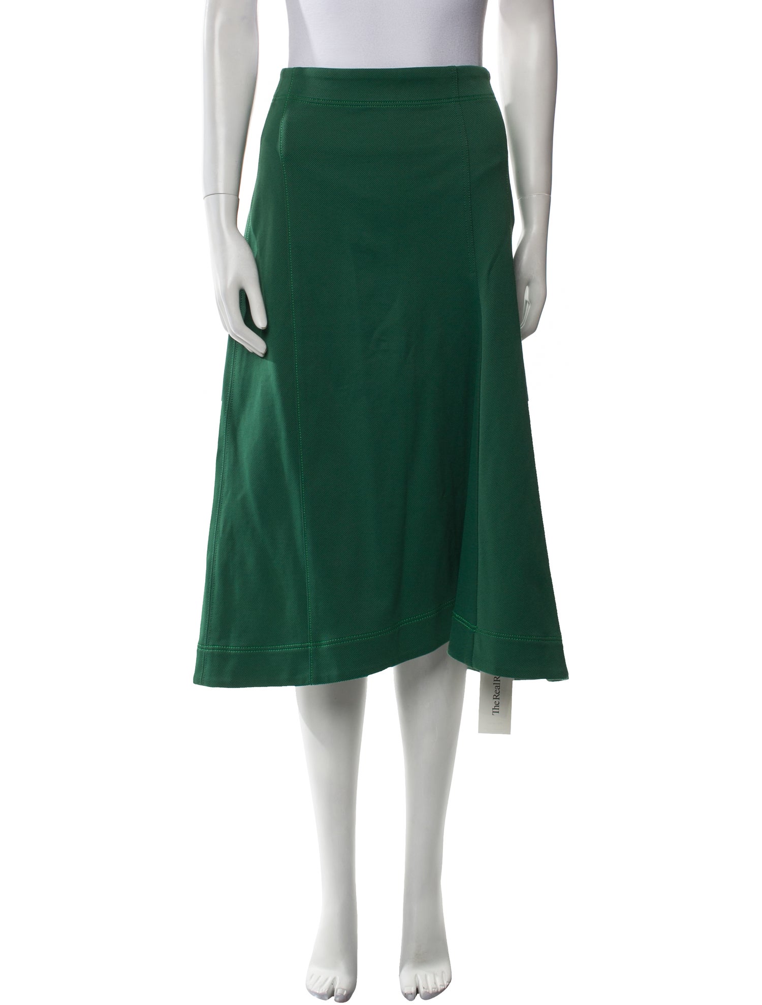 Tibi Embroidered Accent Midi Length Skirt