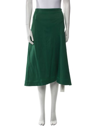 Tibi Embroidered Accent Midi Length Skirt