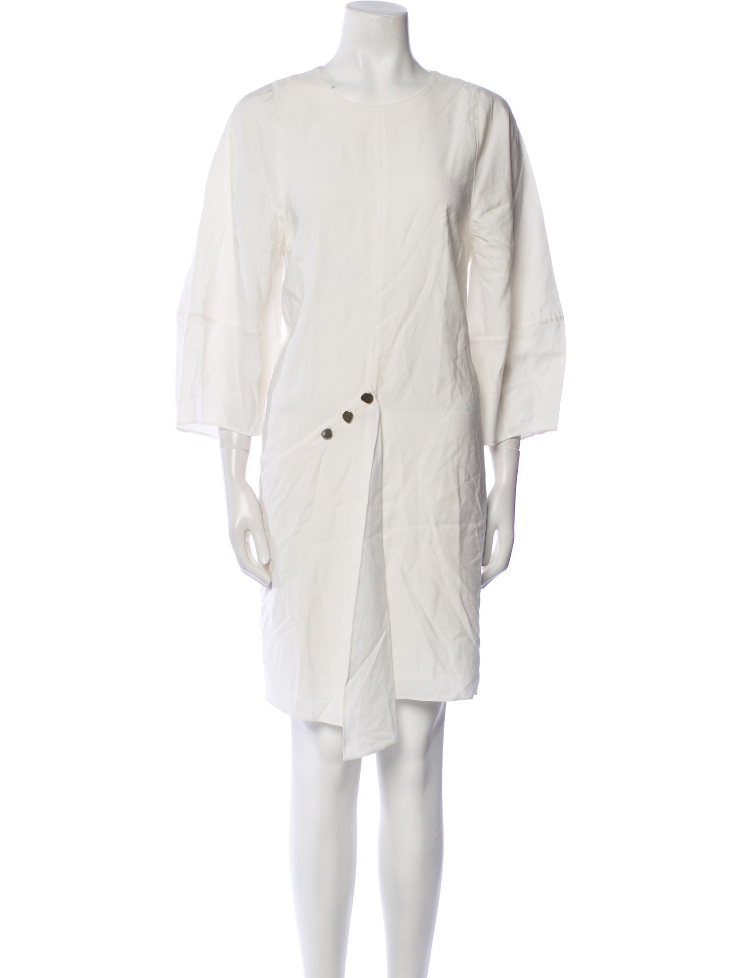 Tibi Faux Leather Knee-Length Dress