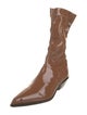 Tibi Patent Leather Western Boots