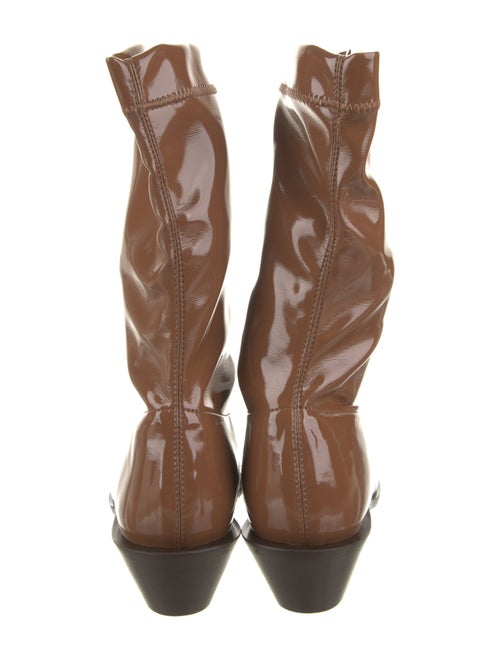 Tibi Patent Leather Western Boots