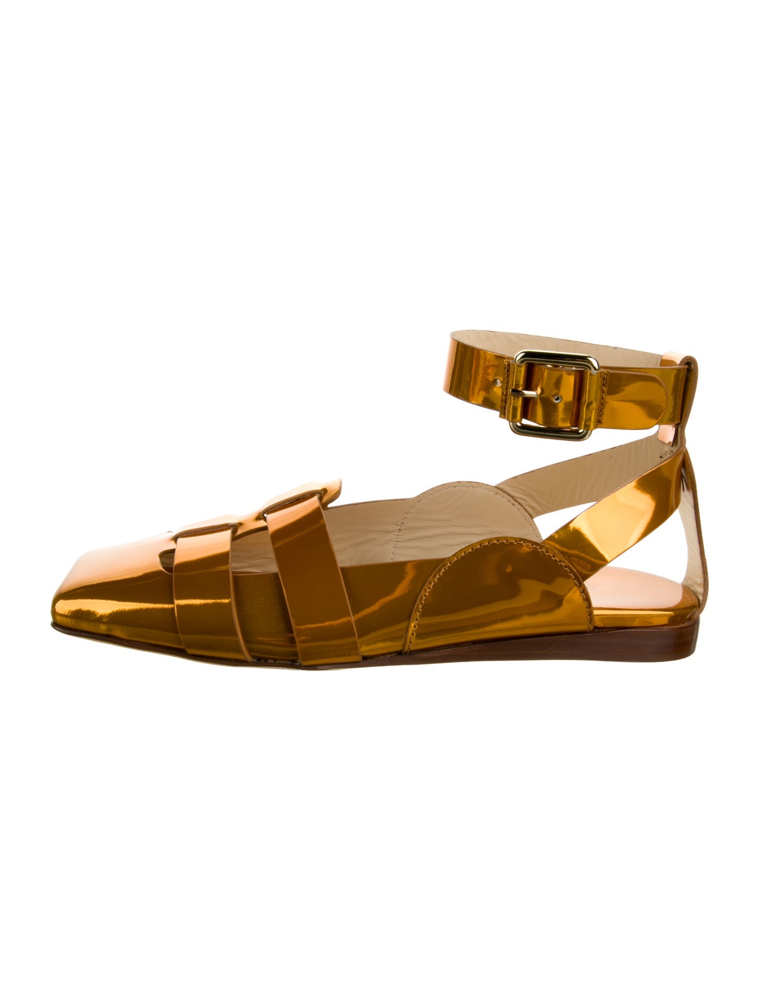 Tibi Patent Leather Slingback Flats