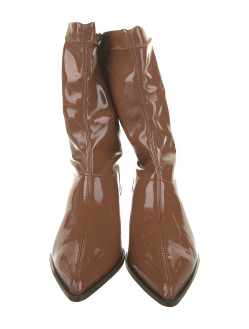 Tibi Patent Leather Combat Boots